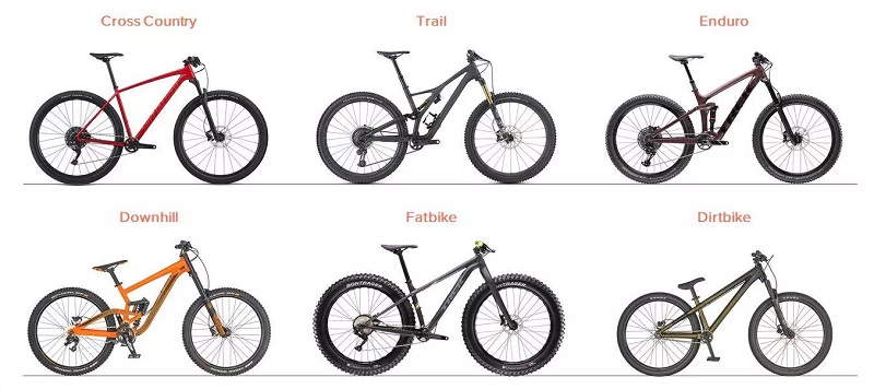 The most popular types of mountain bikes